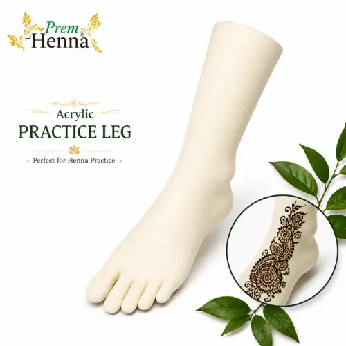 Prem Henna Reusable Acrylic Practice Leg for Mehndi Art