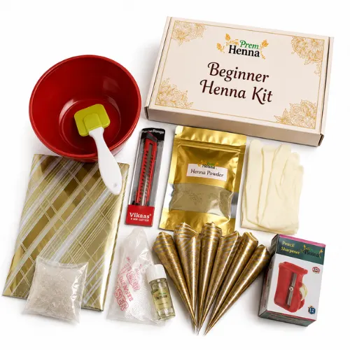 Prem Henna Advanced Beginners Mehndi Kit with Organic Henna Powder