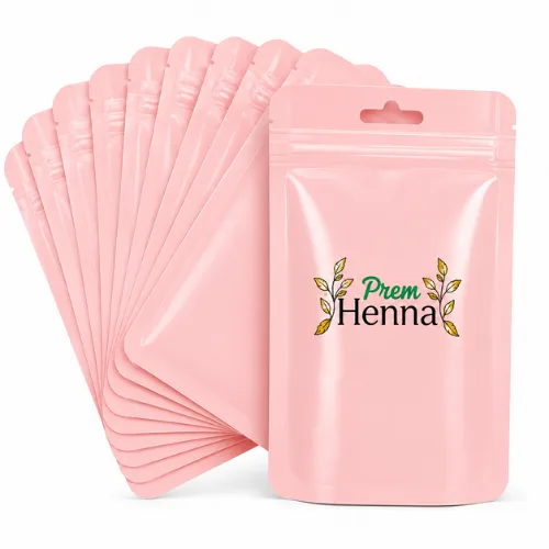 Prem Henna Resealable Smell-Proof Packaging Pouches for Henna Storage
